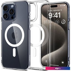 Чехол для телефона Spigen Ultra Hybrid (MagFit) для iPhone 15 Pro Max ACS06576 (белый)