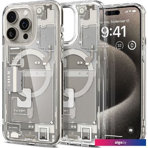 Чехол для телефона Spigen Ultra Hybrid Zero One (MagFit) для iPhone 15 Pro Max ACS07211 (серый/разноцветный)