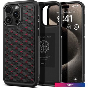 Чехол для телефона Spigen Cryo Armor для iPhone 15 Pro Max ACS06604 (черный/красный)