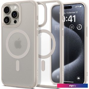 Чехол для телефона Spigen Ultra Hybrid (MagFit) для iPhone 15 Pro ACS07215 (серый)