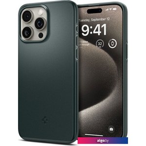 Чехол для телефона Spigen Thin Fit для iPhone 15 Pro Max ACS06548 (зеленый)
