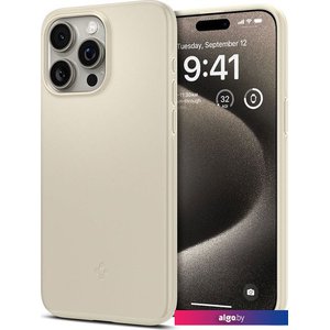 Чехол для телефона Spigen Thin Fit для iPhone 15 Pro Max ACS06551 (бежевый)