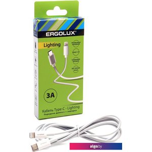 Кабель Ergolux ELX-CDC04-C01 USB Type-C - Lightning (1.2 м, белый)