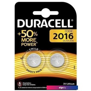 Батарейки DURACELL Lithium DL2016 2BP