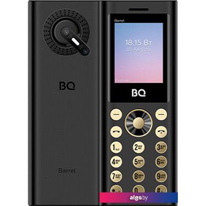 Кнопочный телефон BQ-Mobile BQ-1858 Barrel (черный/золотистый)