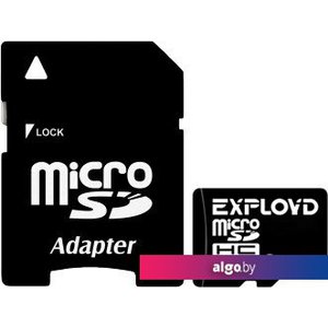 Карта памяти Exployd microSDHC (Class 10) 4GB + адаптер [EX004GCSDHC10]