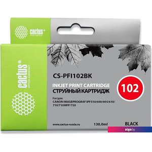 Картридж CACTUS CS-PFI102BK (аналог Canon PFI102BK)