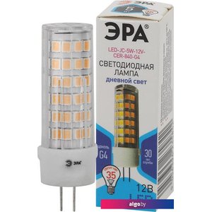 Светодиодная лампочка ЭРА STD LED JC-5W-12V-CER-840-G4