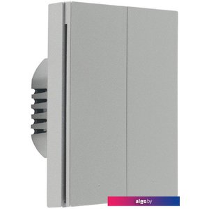 Выключатель Aqara Smart Wall Switch H1 двухклавишный без нейтрали (серый)