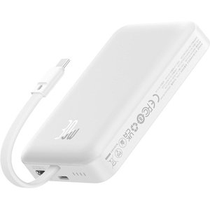 Внешний аккумулятор Baseus Magnetic Fast Charge Power Bank Type-C Edition 30W 10000mAh (белый)