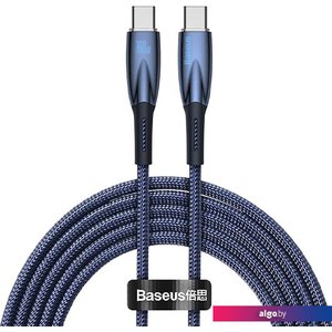 Кабель Baseus Glimmer Series Fast Charging Data Cable USB Type-C - Type-C 100W CADH000703 (1 м, синий)