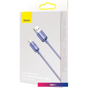 Кабель Baseus Crystal Shine USB Type-A - Lightning (1.2 м, фиолетовый)