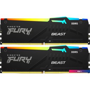 Оперативная память Kingston FURY Beast RGB 2x32ГБ DDR5 6000 МГц KF560C30BBAK2-64