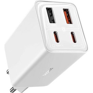 Сетевое зарядное Baseus GaN6 Pro Fast Charger 2C+2U 65W P10162701213-00 (белый)