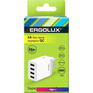 Сетевое зарядное Ergolux ELX-РA02QC-C01