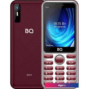 Кнопочный телефон BQ BQ-2833 Slim (бордовый)