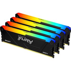 Оперативная память Kingston FURY Beast RGB 4x16ГБ DDR4 2666 МГц KF426C16BB12AK4/64