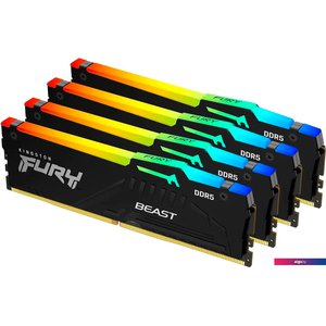 Оперативная память Kingston FURY Beast RGB 4x16ГБ DDR5 6000 МГц KF560C40BBAK4-64