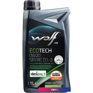 Моторное масло Wolf EcoTech 0W-20 SP/RC D1-3 1л