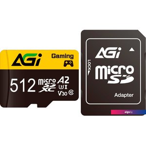 Карта памяти AGI TF138 Supreme microSDXC 512GB AGI512GGSTF138 (с адаптером)