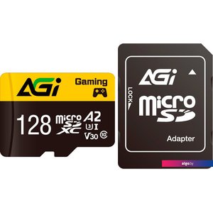 Карта памяти AGI TF138 Supreme microSDXC 128GB AGI128GGSTF138 (с адаптером)