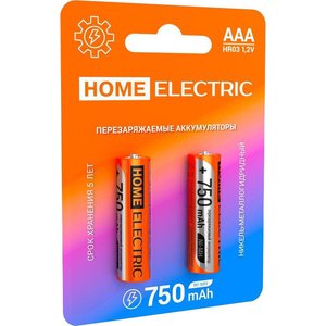 Аккумулятор Home Electric ААА HR03 750 mAh BP2 4620167520768