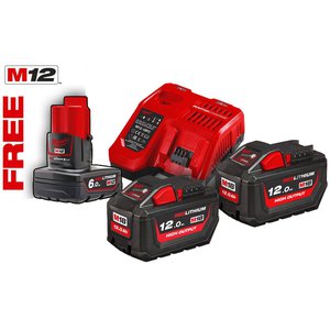 Аккумулятор с зарядным устройством Milwaukee M18 HNRG-122 4933464261 (2x12 Ач + 1x6 Ач/12-18В)