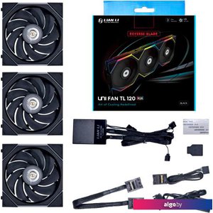 Набор вентиляторов Lian Li Uni Fan TL 120 Reverse Triple Pack G99.12RTL3B.R0