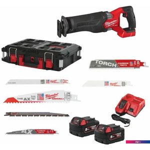 Сабельная пила Milwaukee M18 FSZ100P 4933498242 (с 2-мя АКБ, кейс)