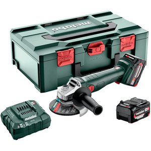 Угловая шлифмашина Metabo W 18 L 9-125 602249650 (с 2-мя АКБ 5.2 А•ч, кейс)