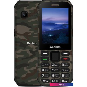 Кнопочный телефон Xenium X300 (зеленый камуфляж)