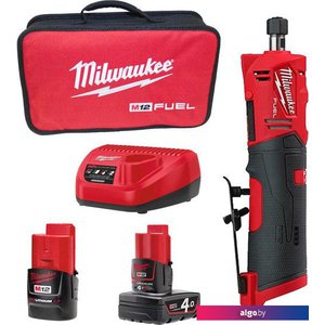 Прямошлифовальная машина Milwaukee M12 Fuel FDGS-422B 4933471436 (с 2-мя АКБ 2 Ah, 4 Ah)