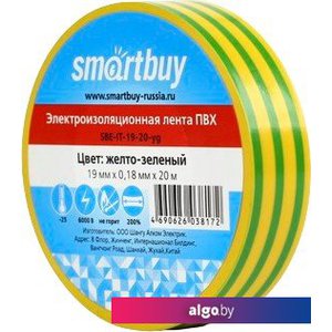 Изолента SmartBuy SBE-IT-19-20-yg 20м (желто-зеленый)