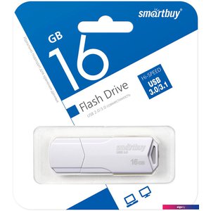 USB Flash SmartBuy Clue 3.0 16GB (белый)