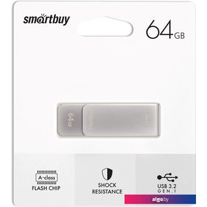 USB Flash SmartBuy M1 64GB (серебристый)