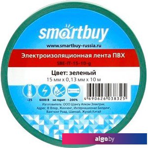 Изолента SmartBuy SBE-IT-15-10-g 10м (зеленый)