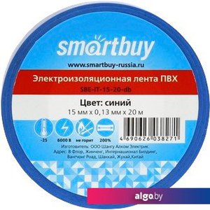 Изолента SmartBuy SBE-IT-15-20-db 20м (синий)