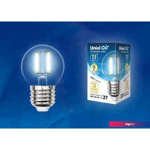 Светодиодная лампочка Uniel LED-G45-7.5W/NW/E27/CL GLA01TR UL-00003255