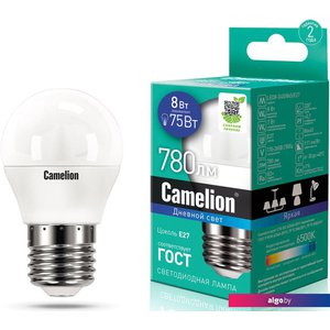 Светодиодная лампочка Camelion LED8-G45/865/E27