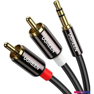 Кабель Ugreen AV116 10591 3.5 мм - 2RCA (5 м, черный)