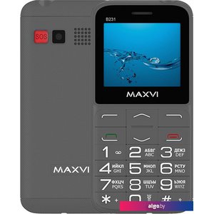 Кнопочный телефон Maxvi B231 (серый)