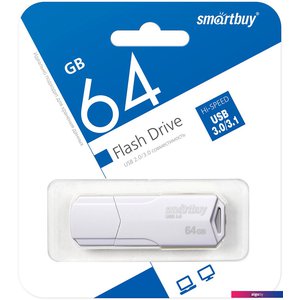 USB Flash SmartBuy Clue 3.0 64GB (белый)