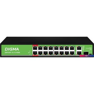 Неуправляемый коммутатор Digma DSP216F-1G-1C-R300