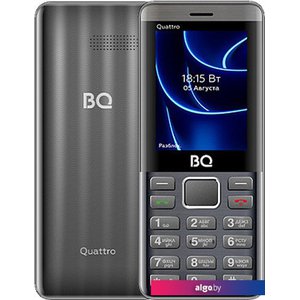 Кнопочный телефон BQ BQ-2453 Quattro (серый)