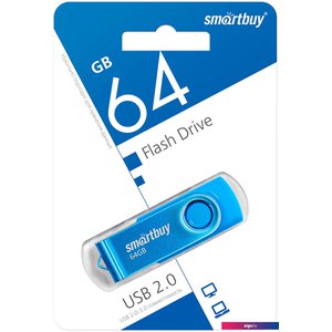 USB Flash SmartBuy Twist 64GB (синий)