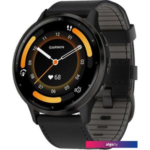 Умные часы Garmin Venu 3 (черный, с кожаным ремешком)