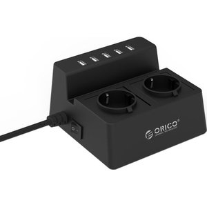 Сетевой фильтр Orico ODC-2A5U-V1-EU (черный)
