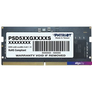 Оперативная память Patriot Signature Line 16ГБ DDR5 SODIMM 4800 МГц PSD516G480081S