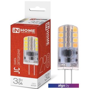 Светодиодная лампочка In Home LED-JC 3Вт 12В G4 4000К 290лм 4690612036021