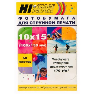 Фотобумага Hi-Black Hi-Image глянцевая двусторонняя 10x15, 170 г/м2, 50 л [A21134]